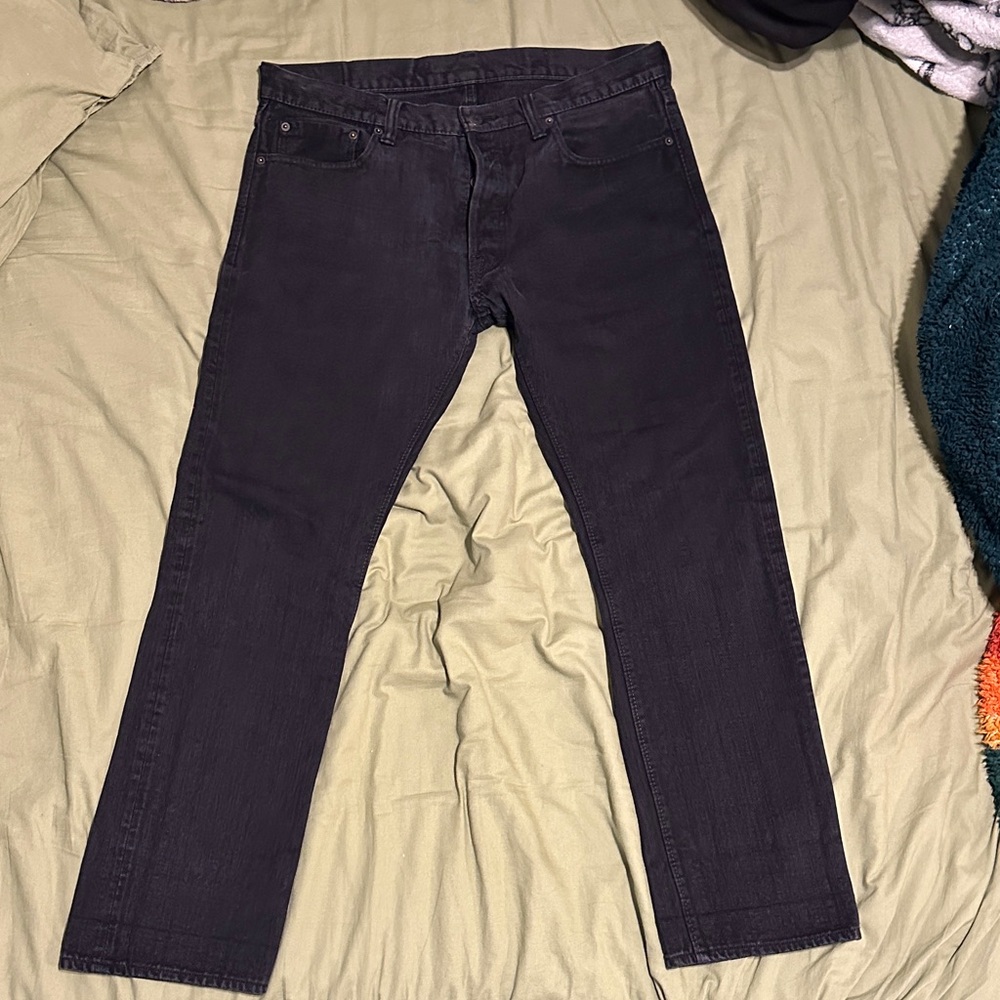 Pure Blue Japan No Change Black Jeans Slim Taper